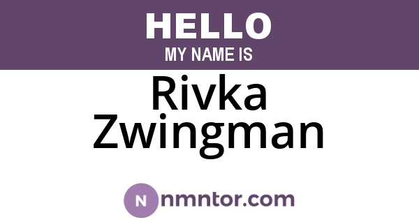Rivka Zwingman