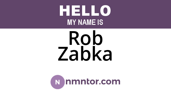 Rob Zabka