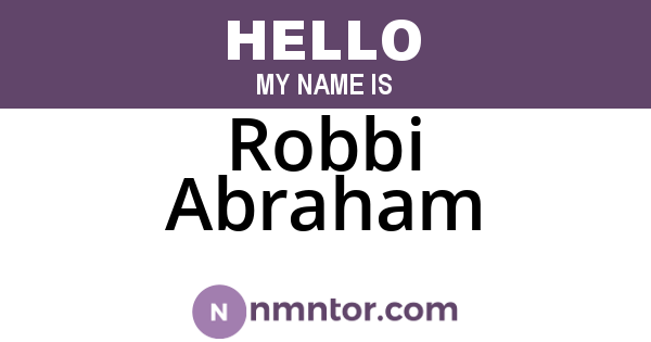 Robbi Abraham