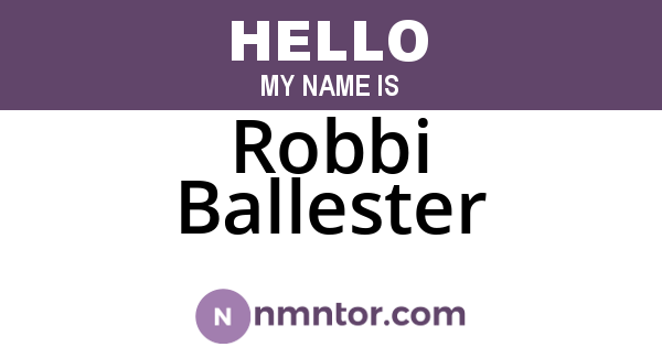 Robbi Ballester