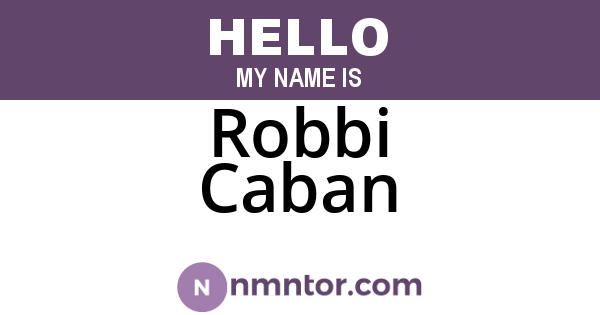 Robbi Caban