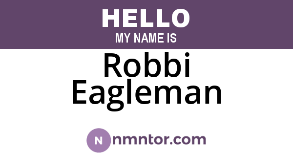 Robbi Eagleman