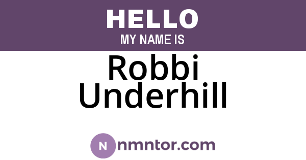 Robbi Underhill