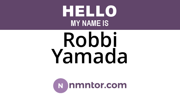 Robbi Yamada
