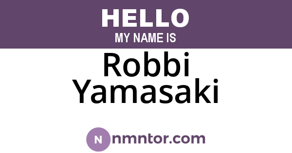 Robbi Yamasaki