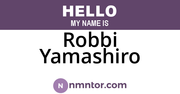 Robbi Yamashiro