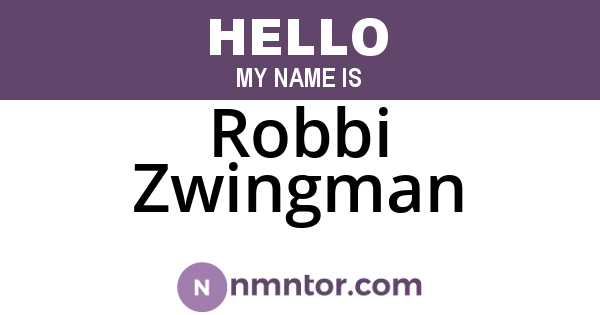 Robbi Zwingman