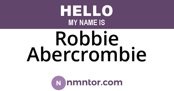 Robbie Abercrombie