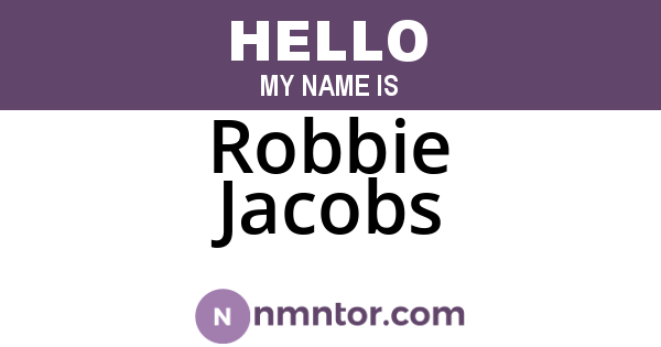 Robbie Jacobs