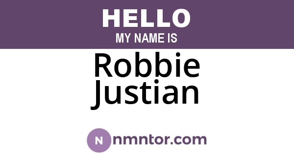 Robbie Justian