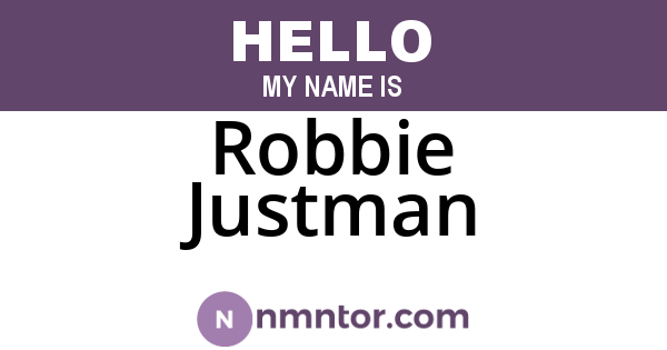 Robbie Justman