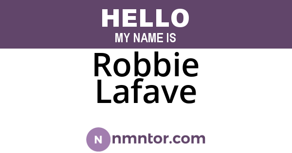 Robbie Lafave