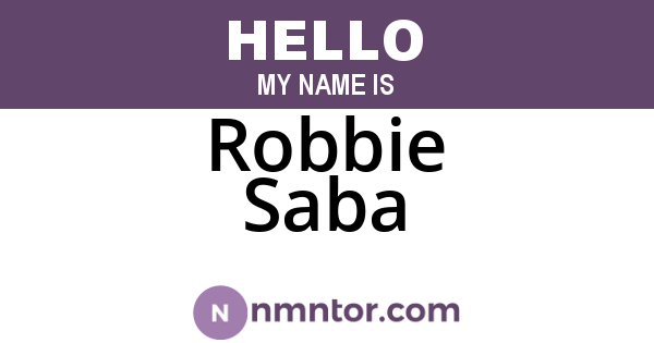 Robbie Saba