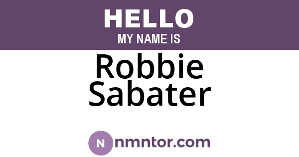 Robbie Sabater