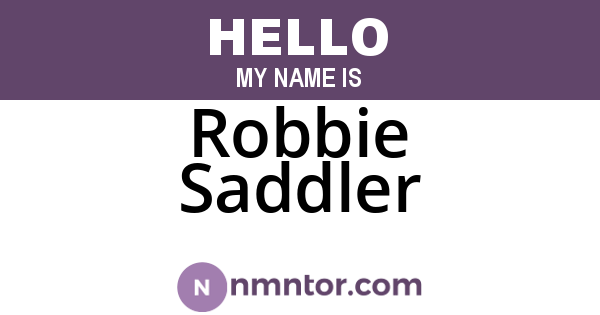 Robbie Saddler