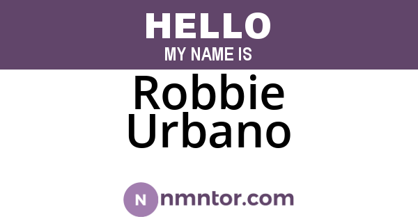 Robbie Urbano