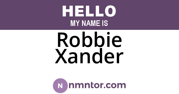 Robbie Xander