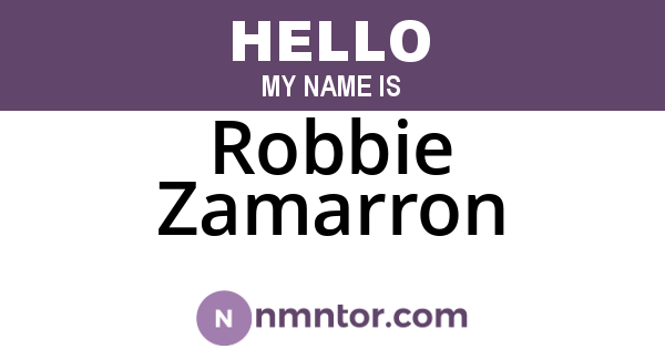 Robbie Zamarron