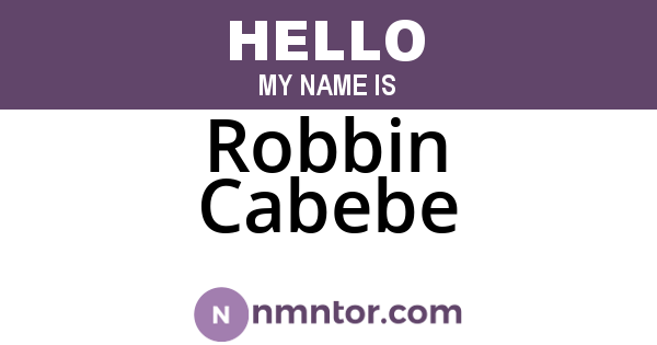 Robbin Cabebe
