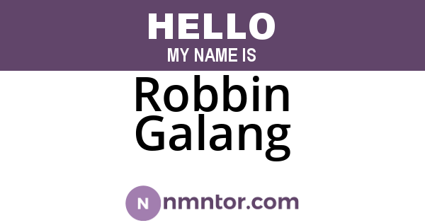 Robbin Galang