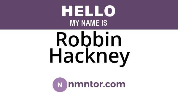 Robbin Hackney