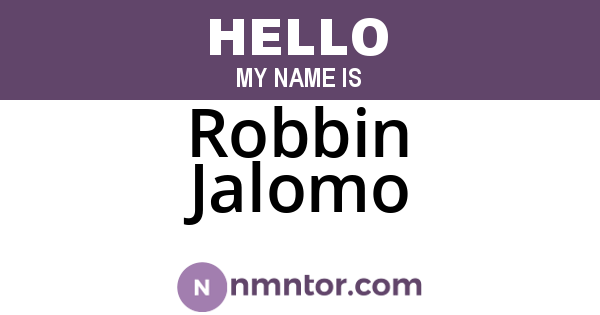 Robbin Jalomo