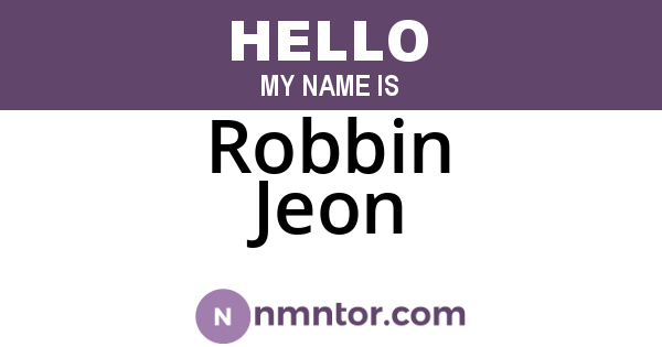Robbin Jeon
