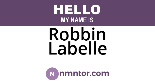 Robbin Labelle