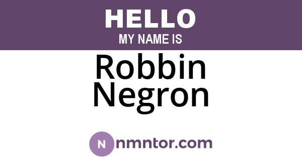 Robbin Negron