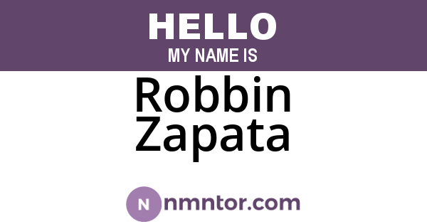 Robbin Zapata