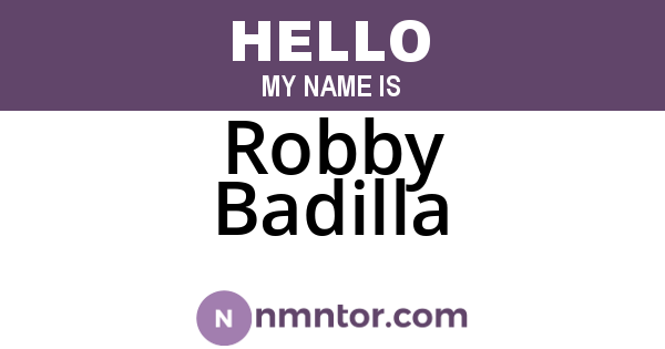 Robby Badilla