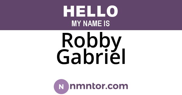 Robby Gabriel