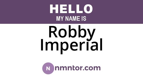 Robby Imperial