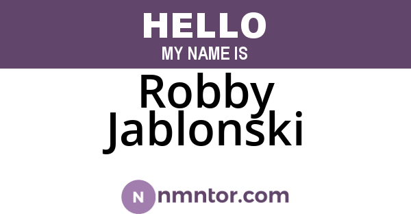 Robby Jablonski