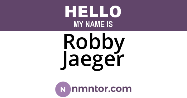 Robby Jaeger