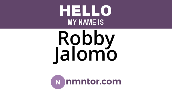 Robby Jalomo
