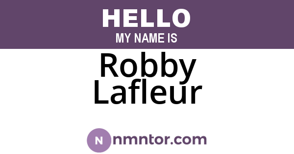 Robby Lafleur