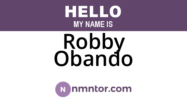 Robby Obando
