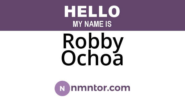 Robby Ochoa