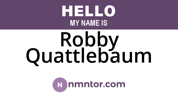 Robby Quattlebaum