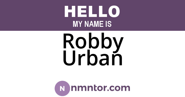 Robby Urban