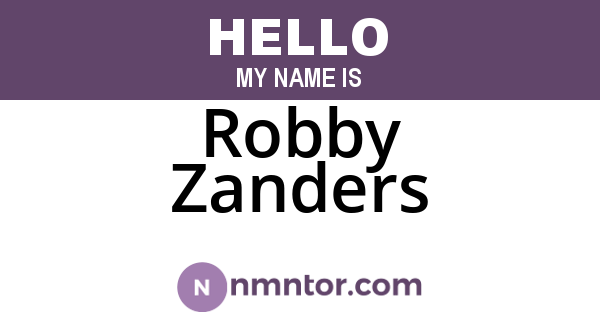 Robby Zanders