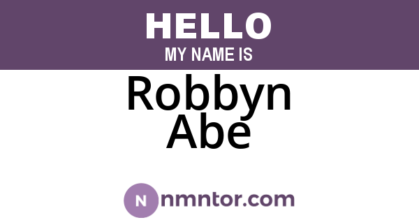 Robbyn Abe