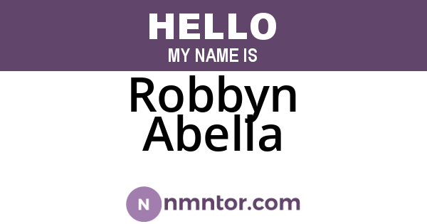 Robbyn Abella
