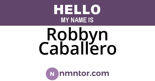Robbyn Caballero