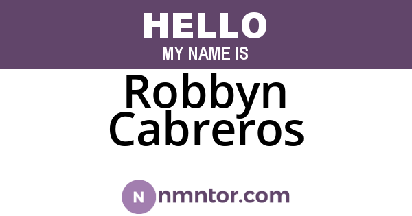 Robbyn Cabreros