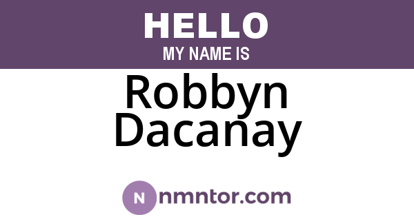 Robbyn Dacanay