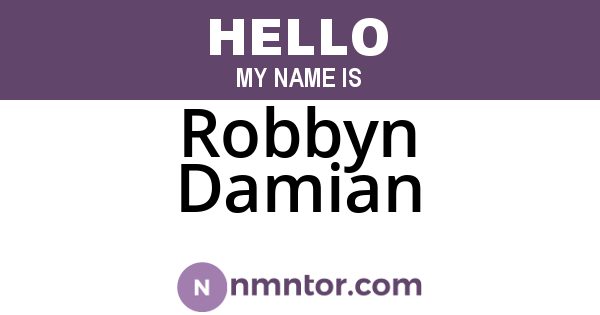 Robbyn Damian