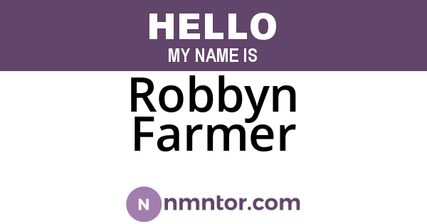 Robbyn Farmer