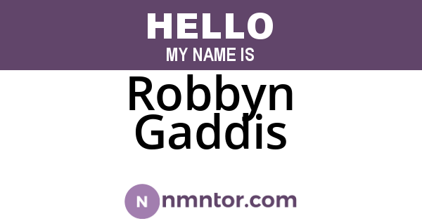 Robbyn Gaddis